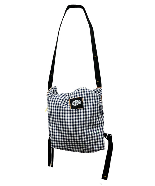 if space - not garbage bag square gingham navy