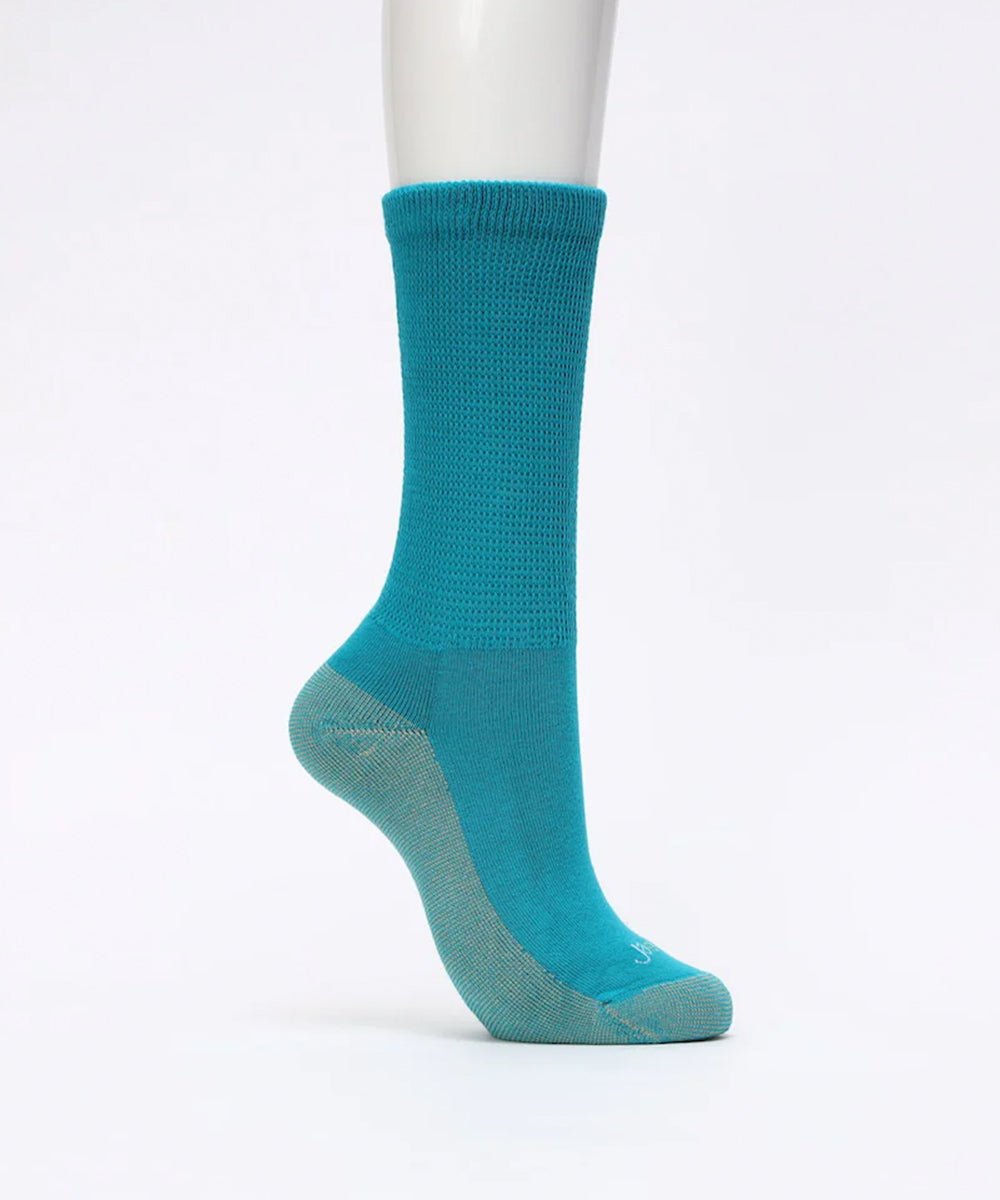 ja - vie - COPPER NON - BINDING CUSHION RELAXED FIT SOCKS / EMERALD - DB&BAR