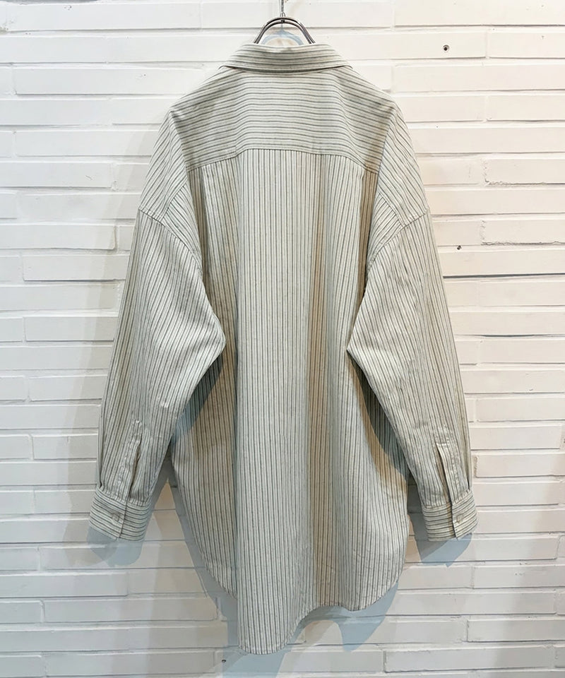 Marvine Pontiak Shirt Makers - Twist Pull Over / BEIGE STRIPE 商品画像 - DB&BAR