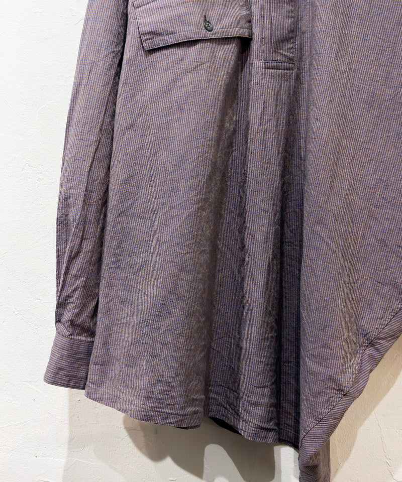 Marvine Pontiak Shirt Makers - Twist Pull Over / BLUE BROWN GINGHAM 商品画像 - DB&BAR