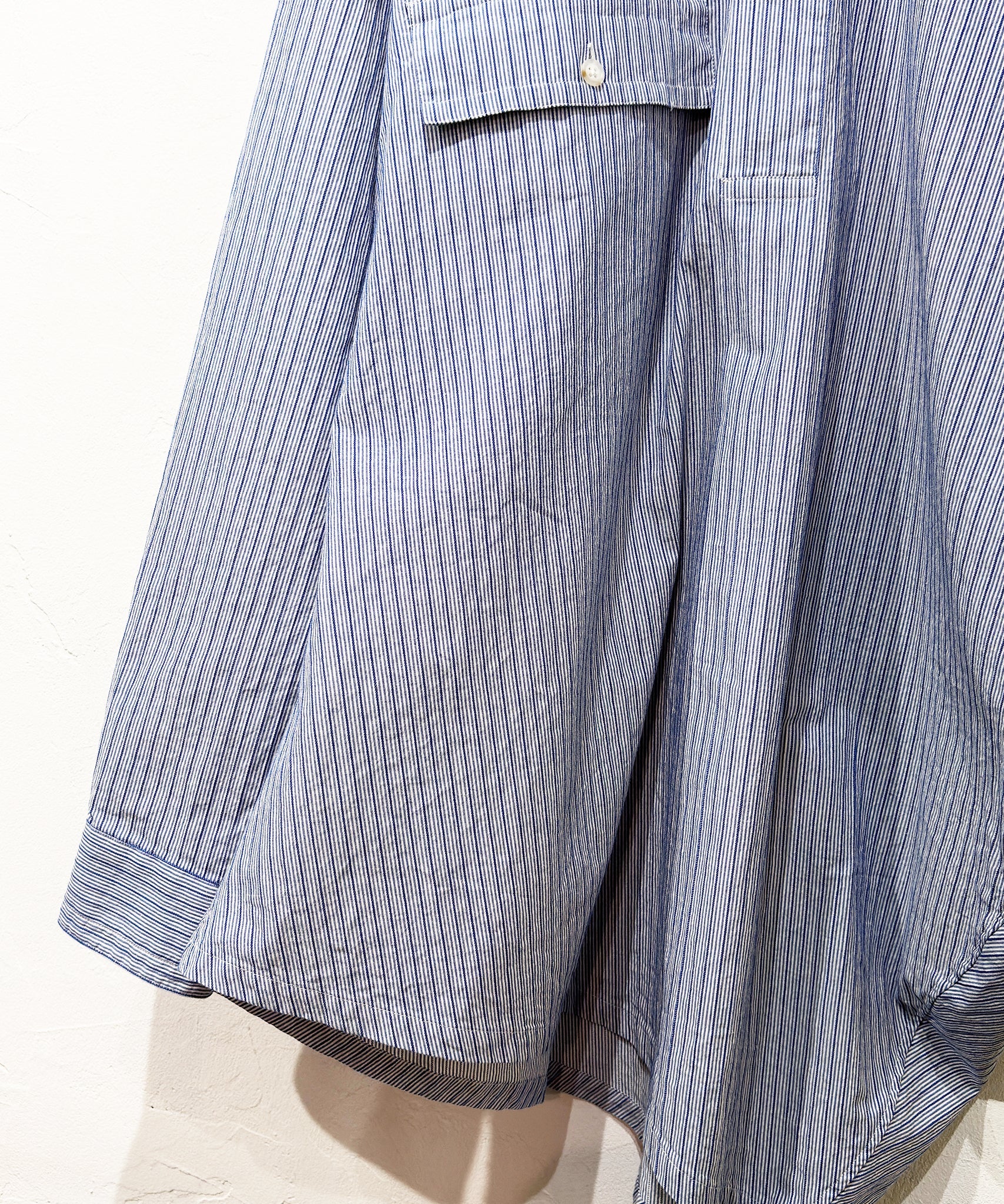 Marvine Pontiak Shirt Makers - Twist Pull Over / BLUE DOBBY STRIPE 商品画像 - DB&BAR