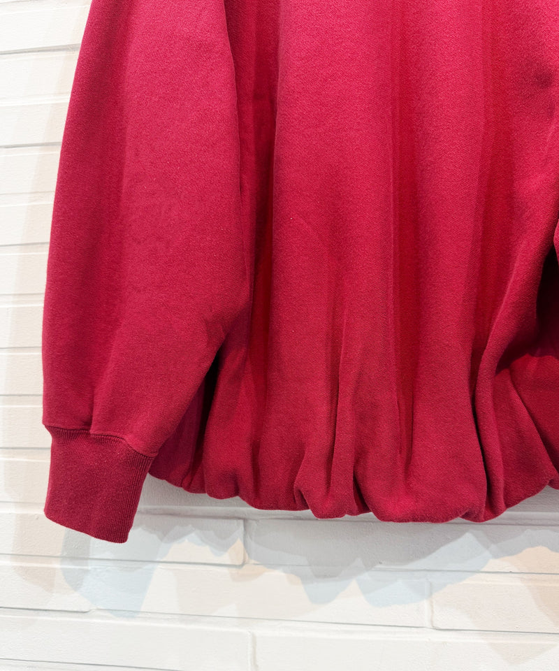 NAM - ACCORDION WORN NECK SWEAT / RED 商品画像 - DB&BAR