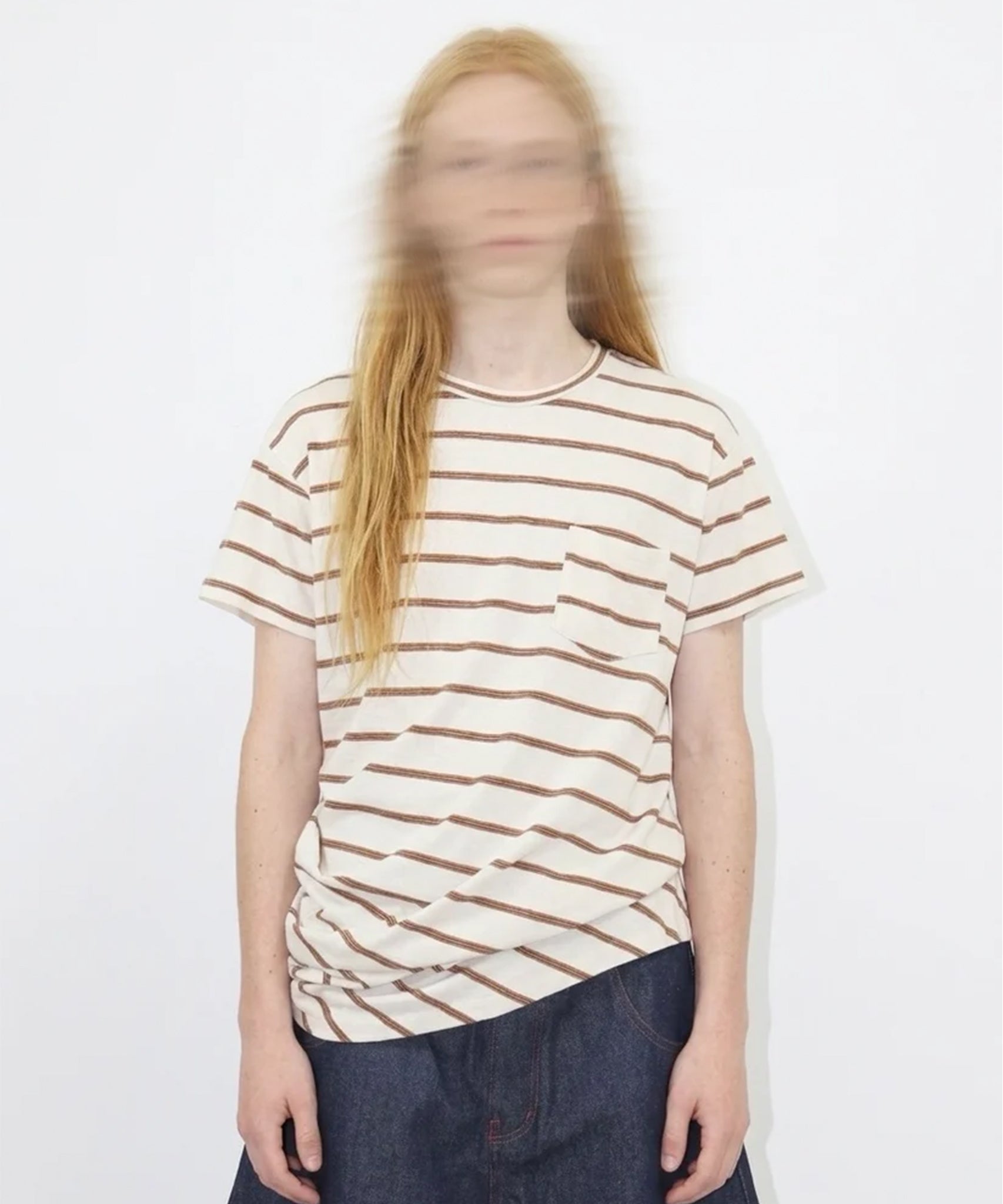 NAM - BANANA POCKET TEE STRIPE / NATURAL - DB&BAR