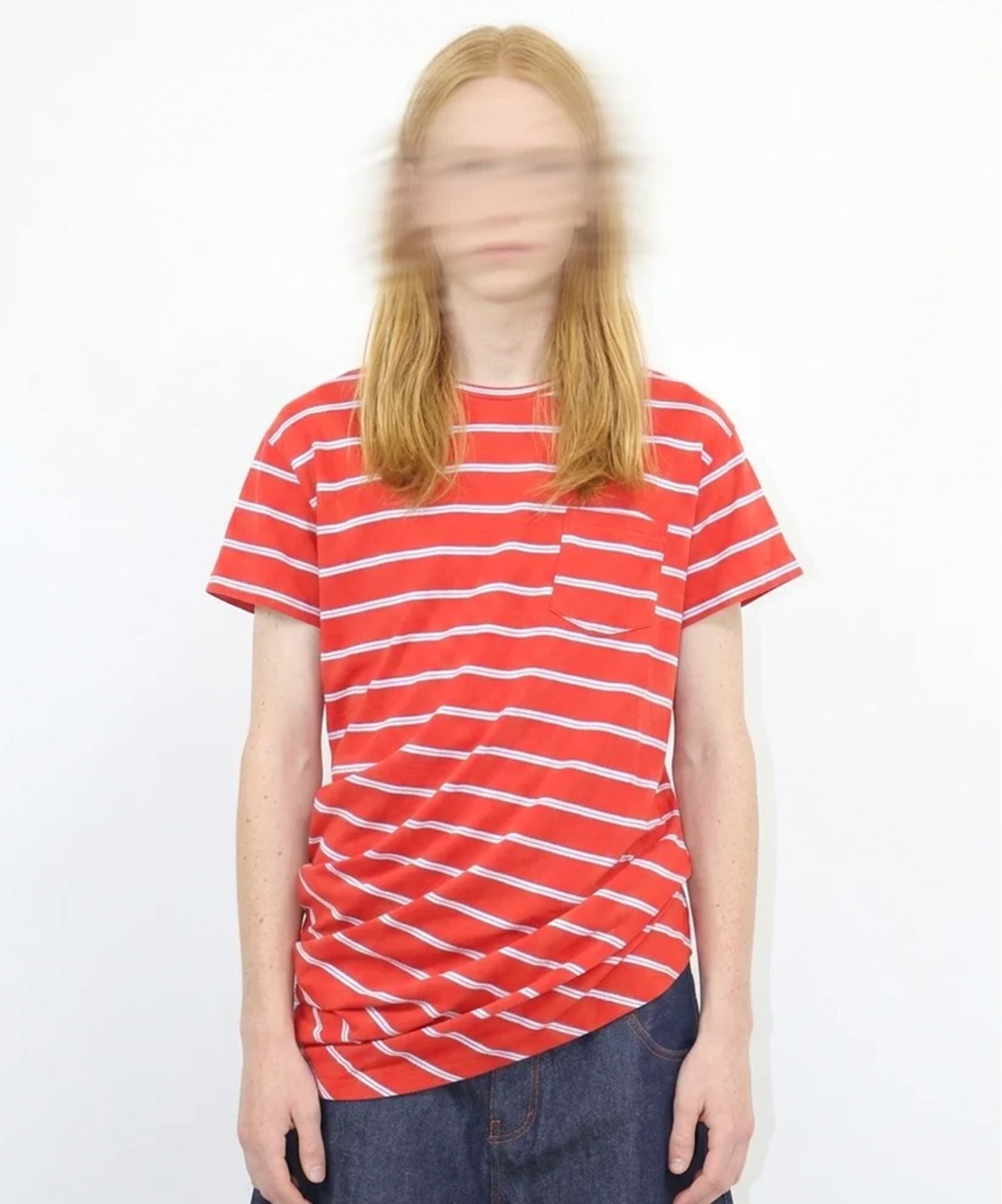 NAM - BANANA POCKET TEE STRIPE / RED - DB&BAR
