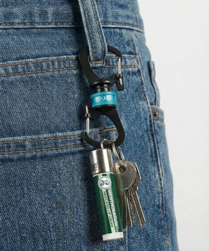 NITE IZE - 360° MAGNETIC LOCKING DUAL CARABINER / BLUE - DB&BAR