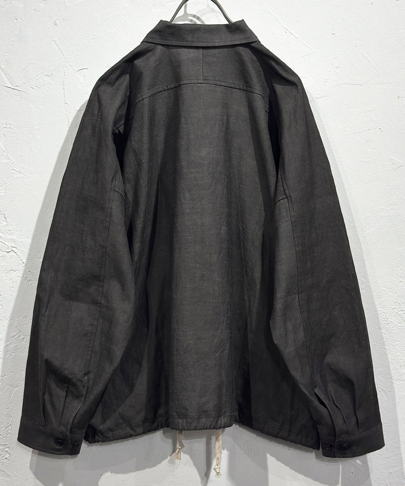 O PROJECT - BALLOON SHIRT / DARK SUMI - DB&BAR