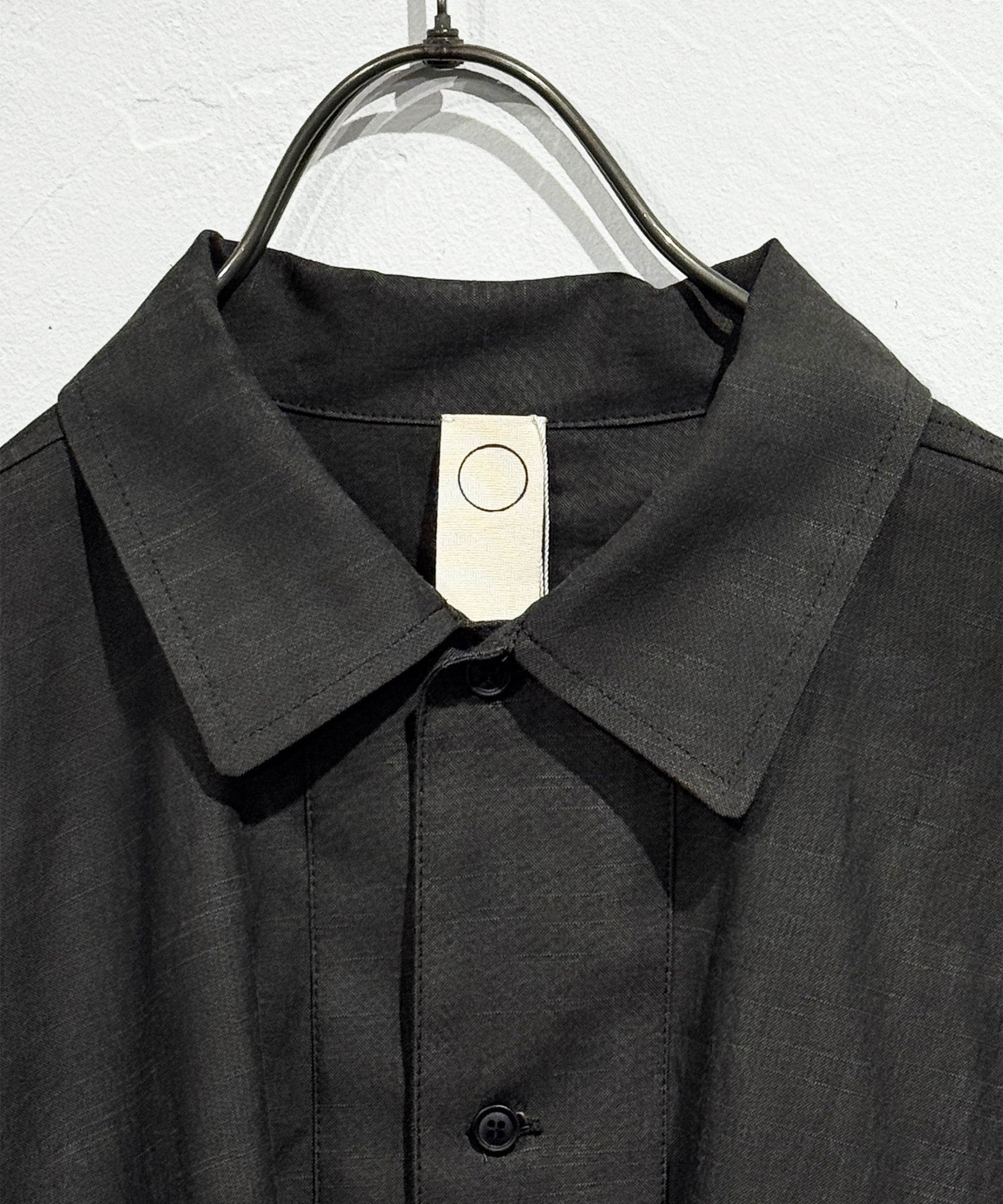 O PROJECT - BALLOON SHIRT / DARK SUMI - DB&BAR