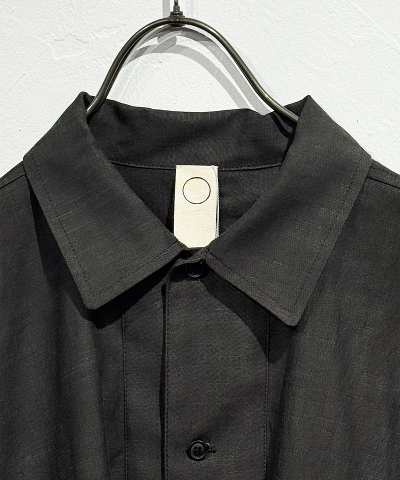 O PROJECT - BALLOON SHIRT / DARK SUMI - DB&BAR
