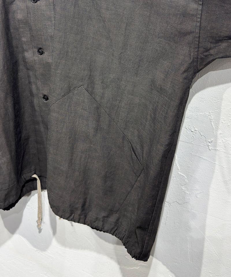 O PROJECT - BALLOON SHIRT / DARK SUMI - DB&BAR