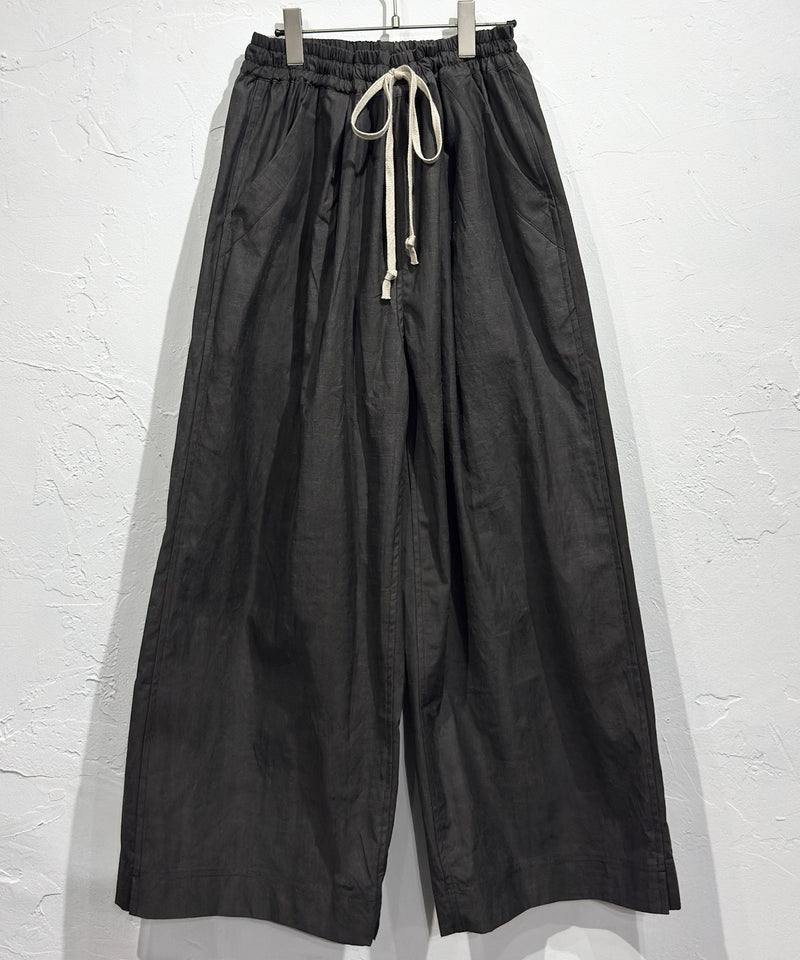 O PROJECT - EASY WIDE PANTS / DARK SUMI - DB&BAR