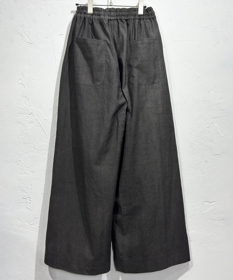 O PROJECT - EASY WIDE PANTS / DARK SUMI - DB&BAR
