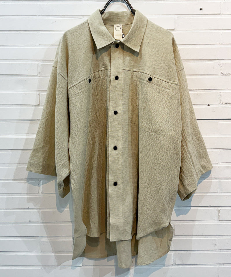 O PROJECT - OVERSIZED SHORT SLEEVE SHIRTS - DB&BAR