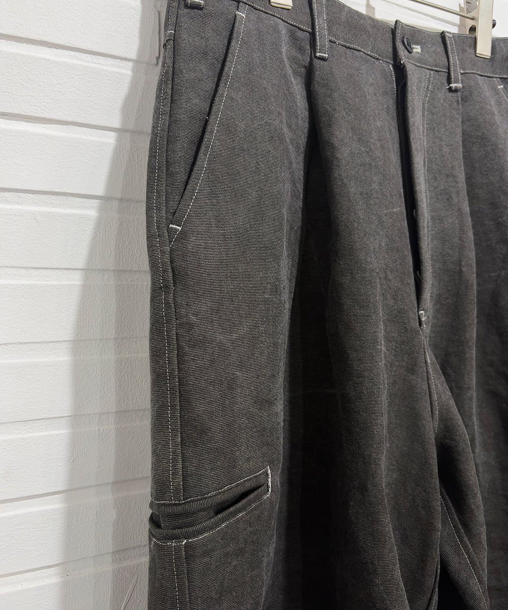 O PROJECT - WORKERS TROUSERS / WASHED SUMI 商品画像 - DB&BAR