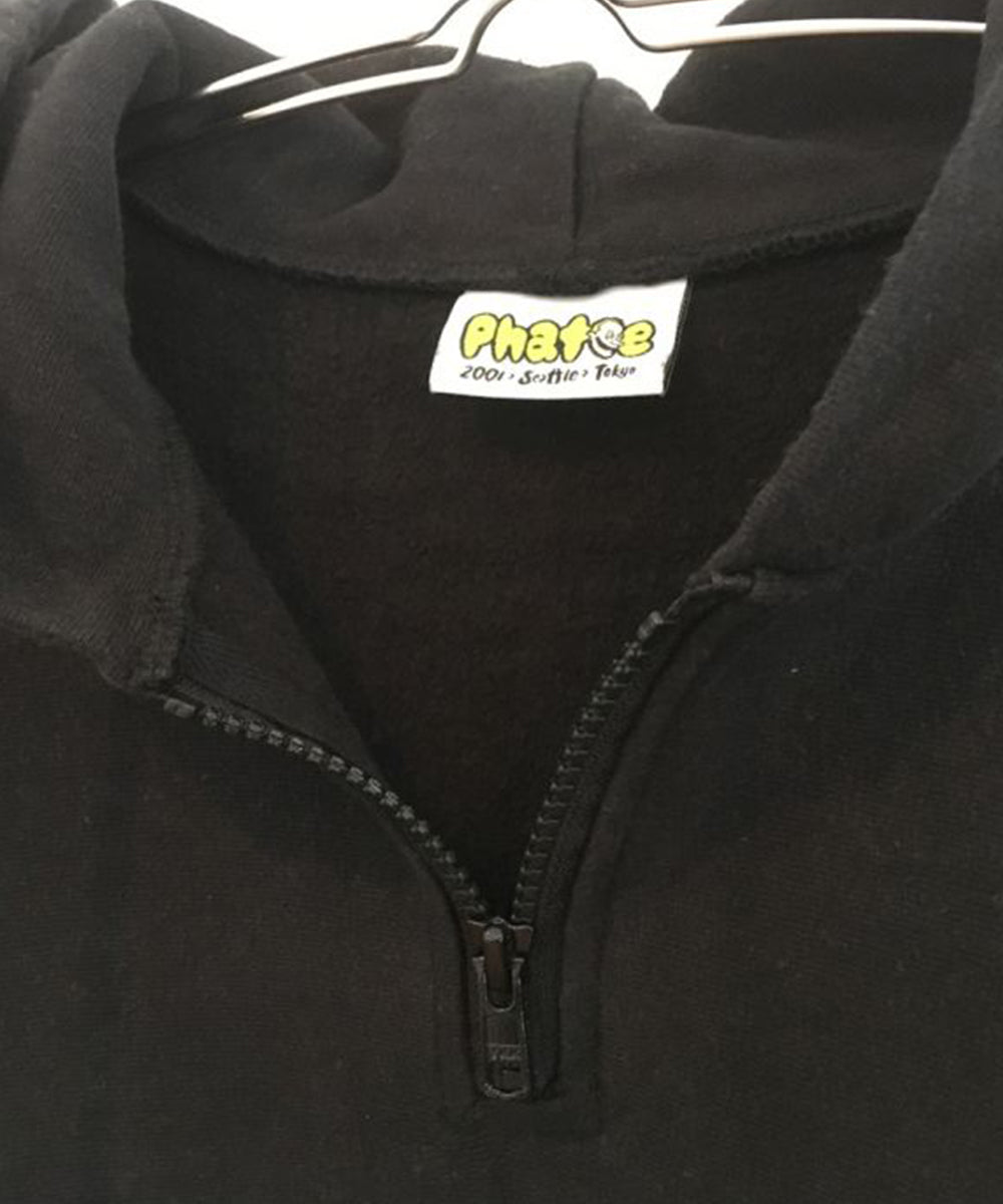 Phatee - HEMP SWEAT CHOCO ZIP PARKA / BLACK