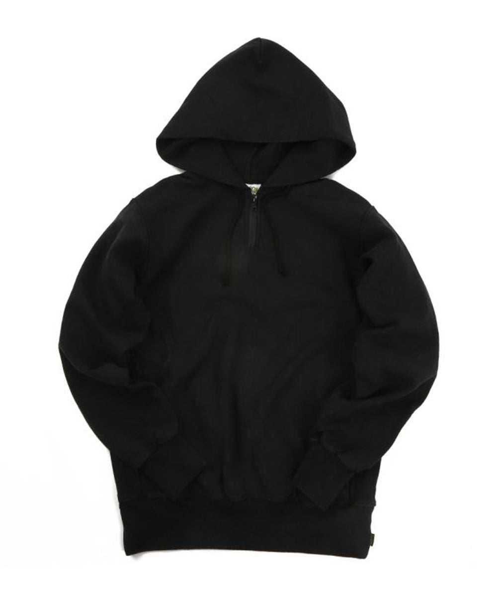 Phatee - HEMP SWEAT CHOCO ZIP PARKA / BLACK