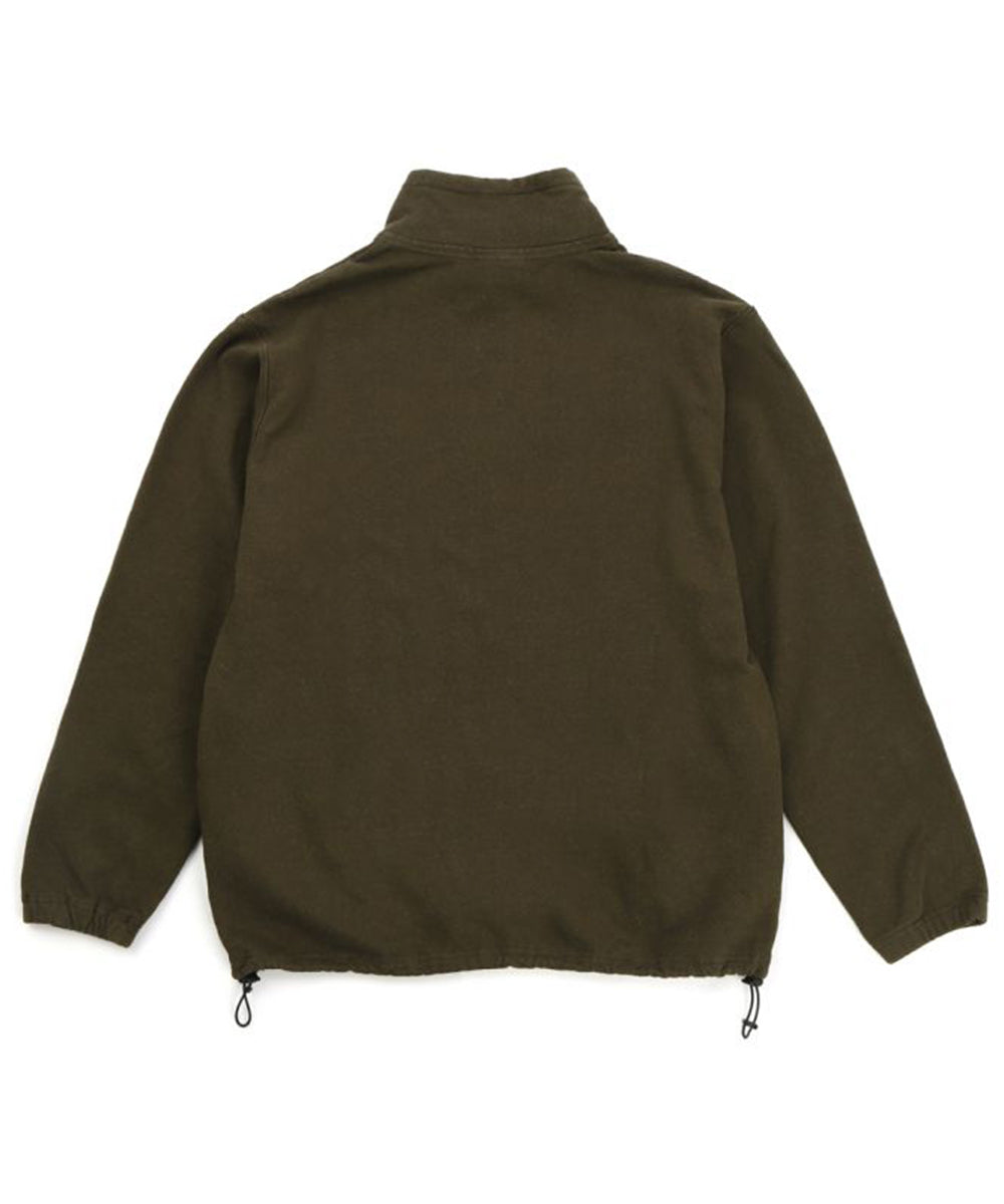 Phatee - HEMP SWEAT HENLEY HALF ZIP / OLIVE