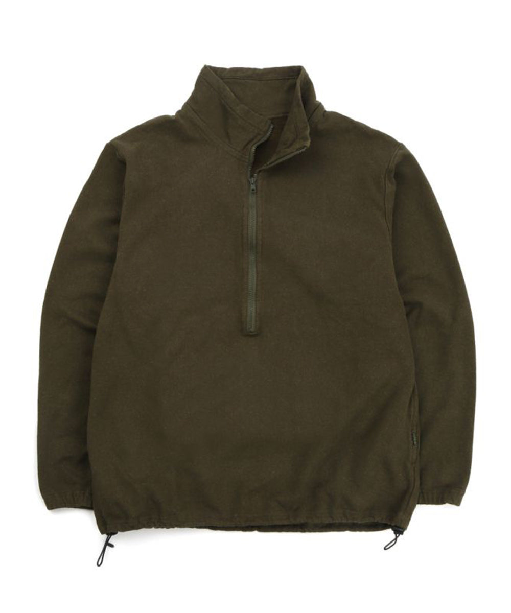 Phatee - HEMP SWEAT HENLEY HALF ZIP / OLIVE