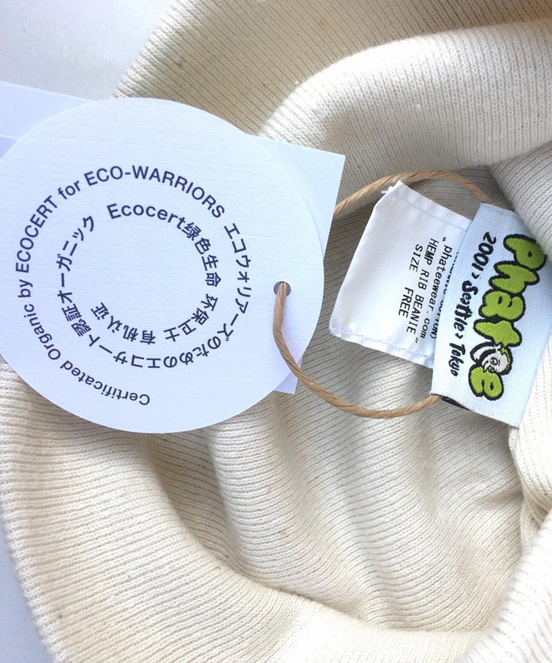 Phatee - PHATEE HEMP RIB KNIT CAP / KINARI