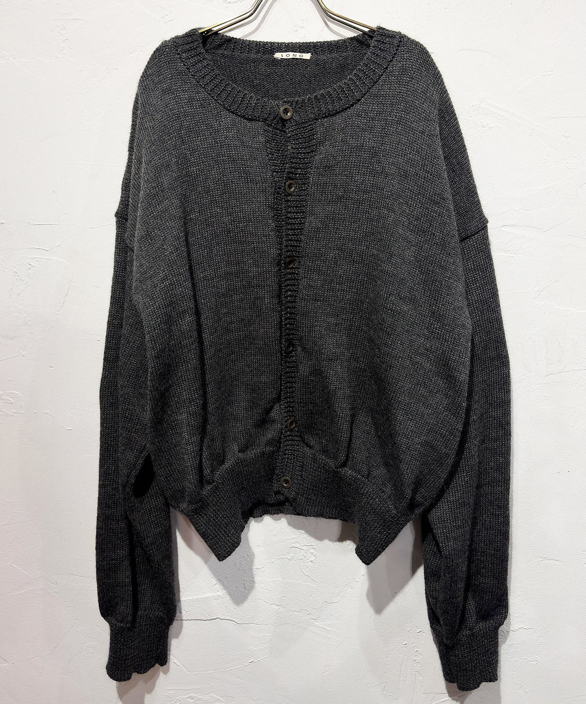 SONO - CASPA cardigan / CHARCOAL 商品画像 - DB&BAR