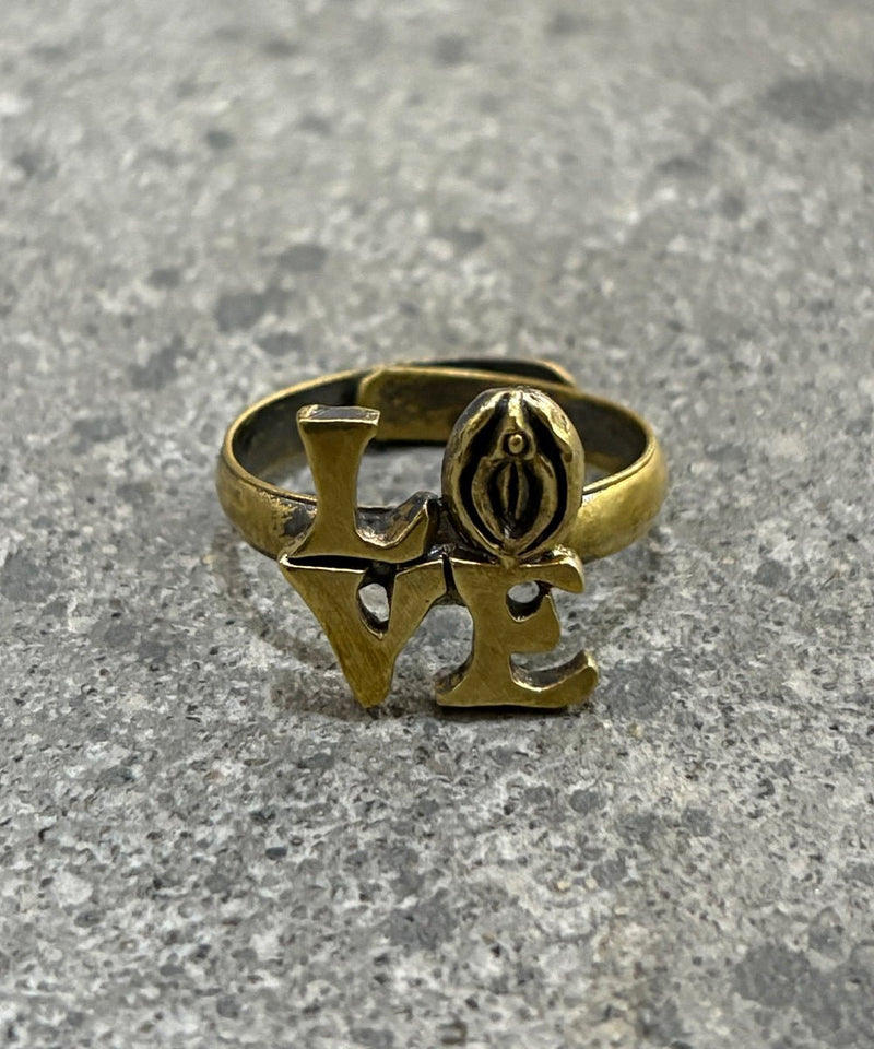 SOTHINGOOD - BRASS「LOVE」RING - DB&BAR