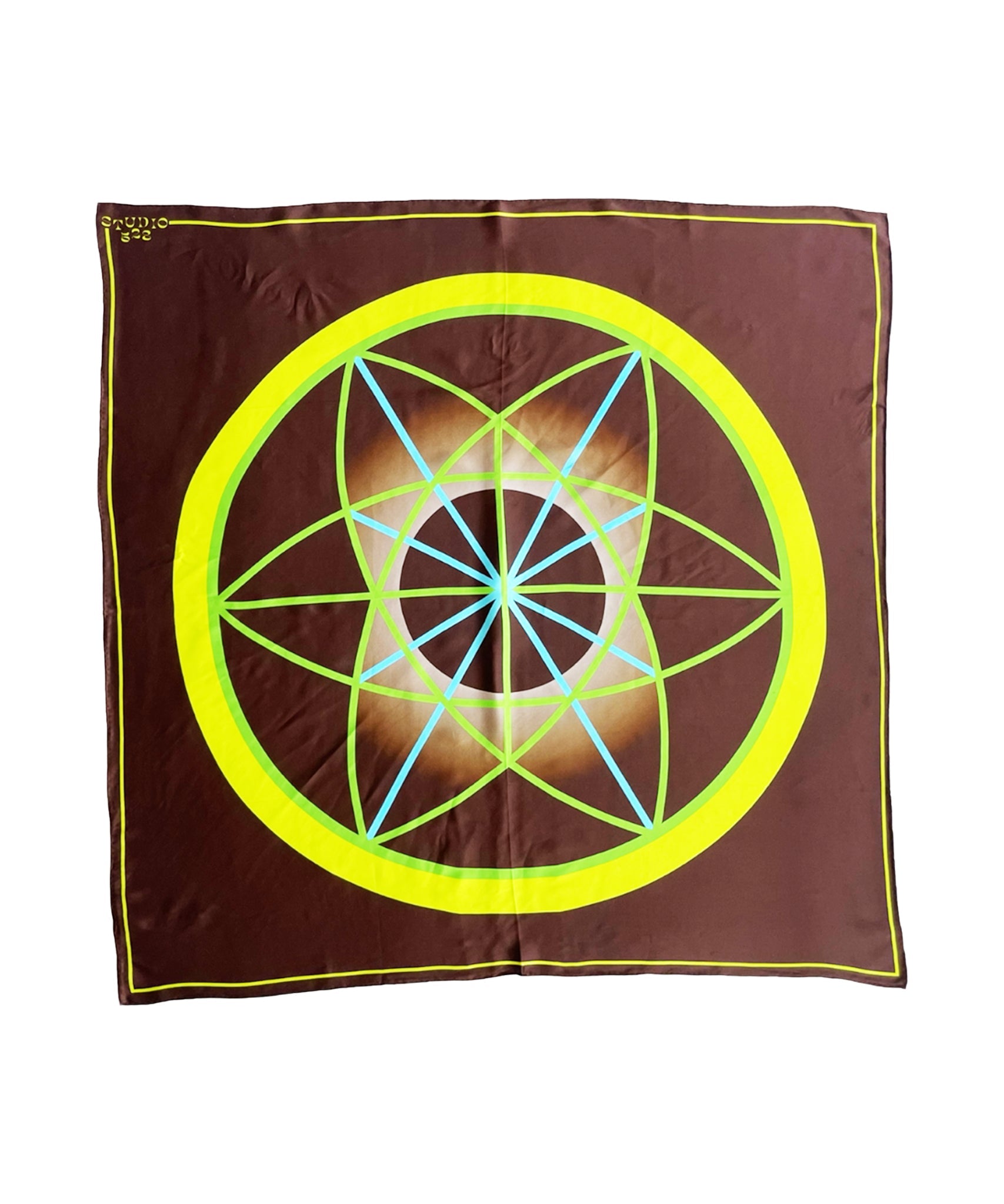 STUDIO 528hz - EYE SEE YOU BROWN SILK SCARF / BROWN - DB&BAR