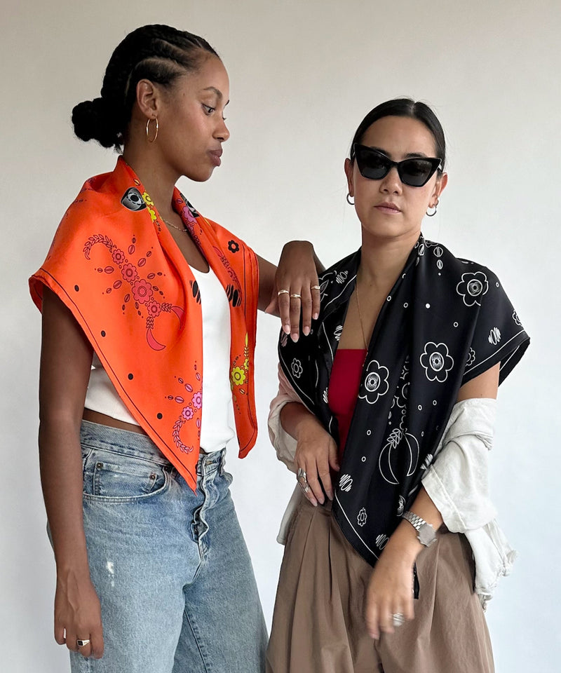 STUDIO 528hz - SCORPIO SZN ORANGE SILK SCARF / ORANGE - DB&BAR