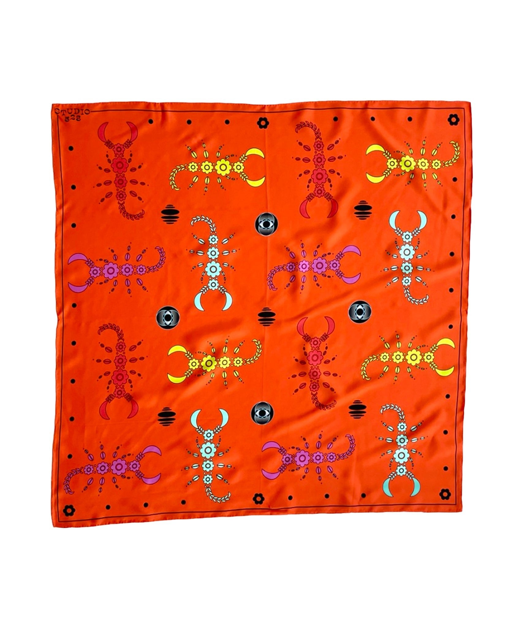 STUDIO 528hz - SCORPIO SZN ORANGE SILK SCARF / ORANGE - DB&BAR