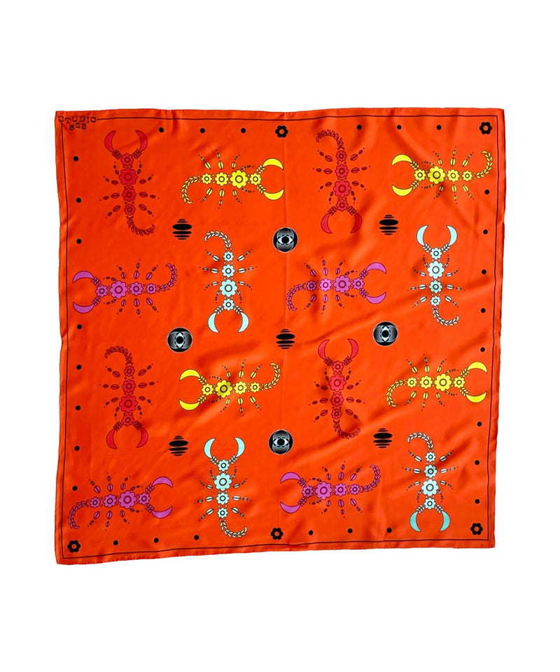 STUDIO 528hz - SCORPIO SZN ORANGE SILK SCARF / ORANGE - DB&BAR
