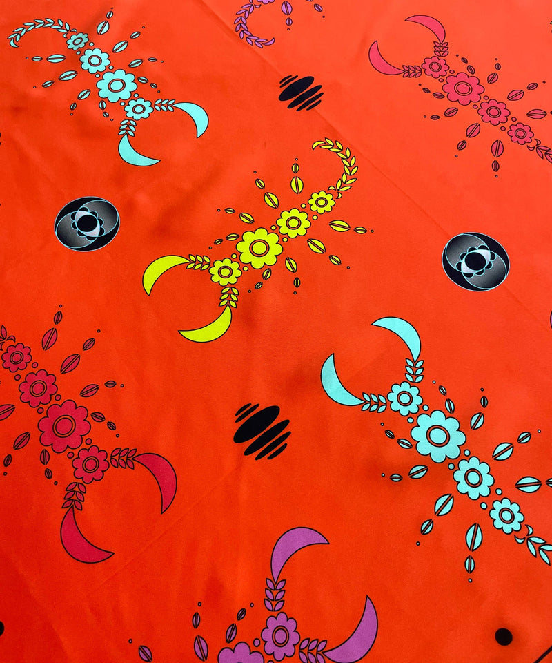STUDIO 528hz - SCORPIO SZN ORANGE SILK SCARF / ORANGE - DB&BAR