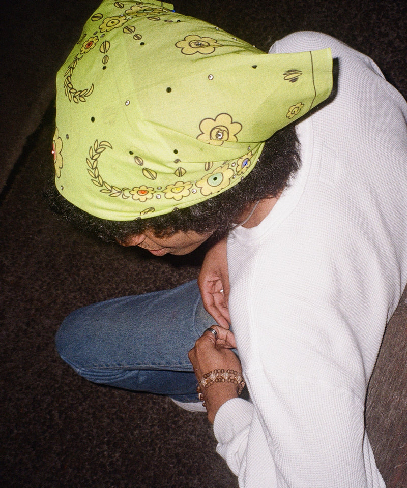 STUDIO 528hz - SCORPIO - YO! COTTON BANDANA / LIME - DB&BAR