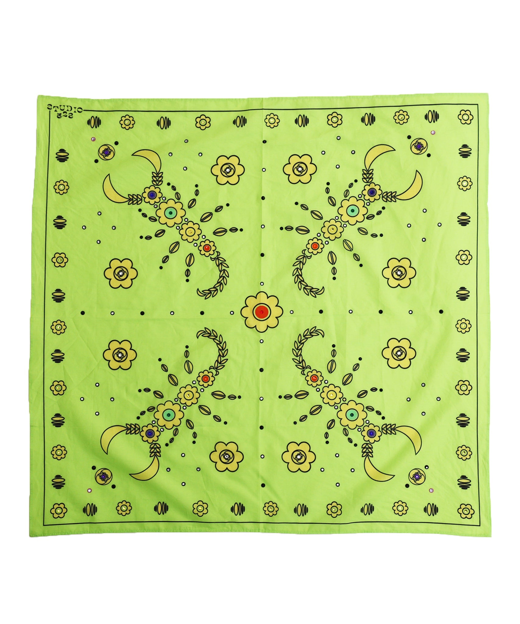 STUDIO 528hz - SCORPIO - YO! COTTON BANDANA / LIME - DB&BAR