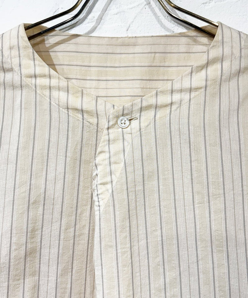 Timeless Treasures : theSakaki - NO COLLAR L/S STRIPE SHIRT 商品画像 - DB&BAR