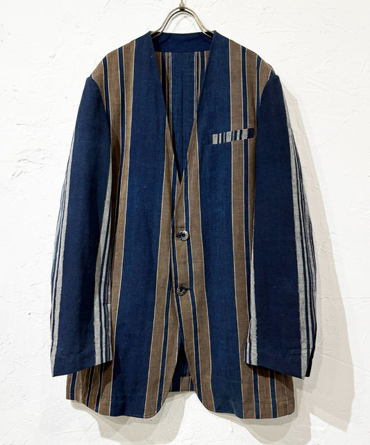 Timeless Treasures : theSakaki - NO COLLAR STRIPE JACKET - DB&BAR