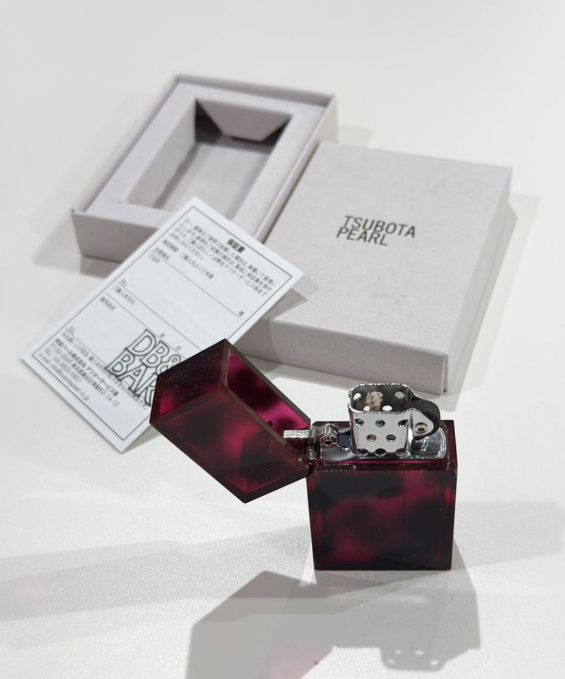 TSUBOTA PEARL - Lighter Hard edge MARBLE PINK MAROON 商品画像 - DB&BAR