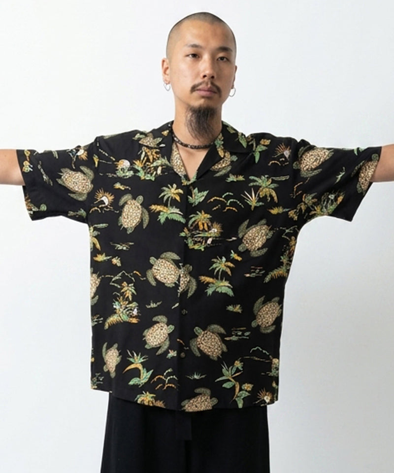TWO PALMS - RAYON HAWAIIAN SHIRTS “TURTLE” 商品画像 - DB&BAR