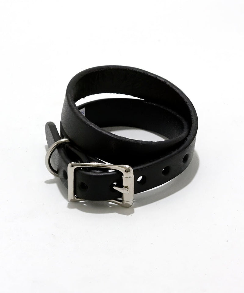U.S. LEATHER ACCESSORIES - DOUBLE WRAP BRACELET ＆ CHOKER / BLACK 商品画像 - DB&BAR