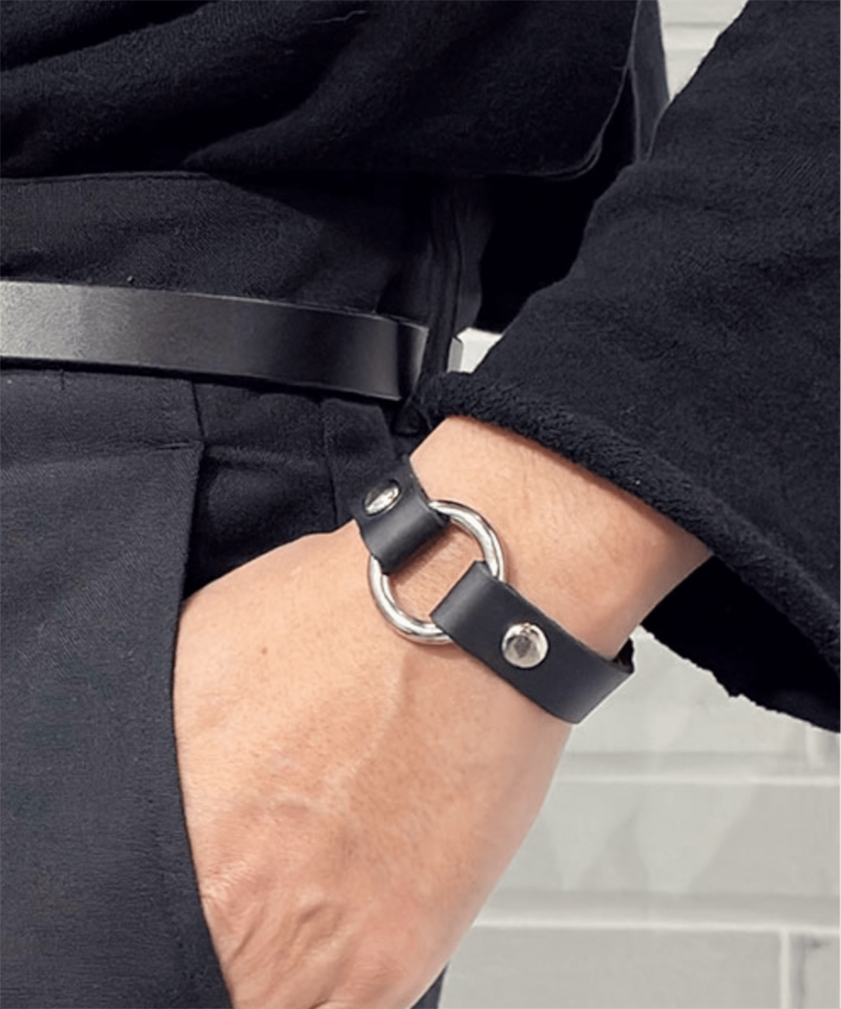 U.S. LEATHER ACCESSORIES - RING BRACELET / BLACK 商品画像 - DB&BAR