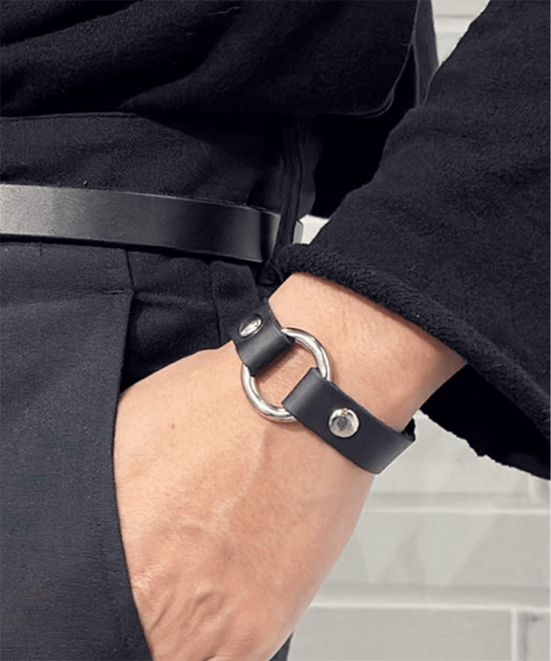 U.S. LEATHER ACCESSORIES - RING BRACELET / BLACK 商品画像 - DB&BAR
