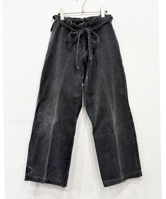VINTAGE - BLACK DYED JUDO UNIFORM PANTS - DB&BAR