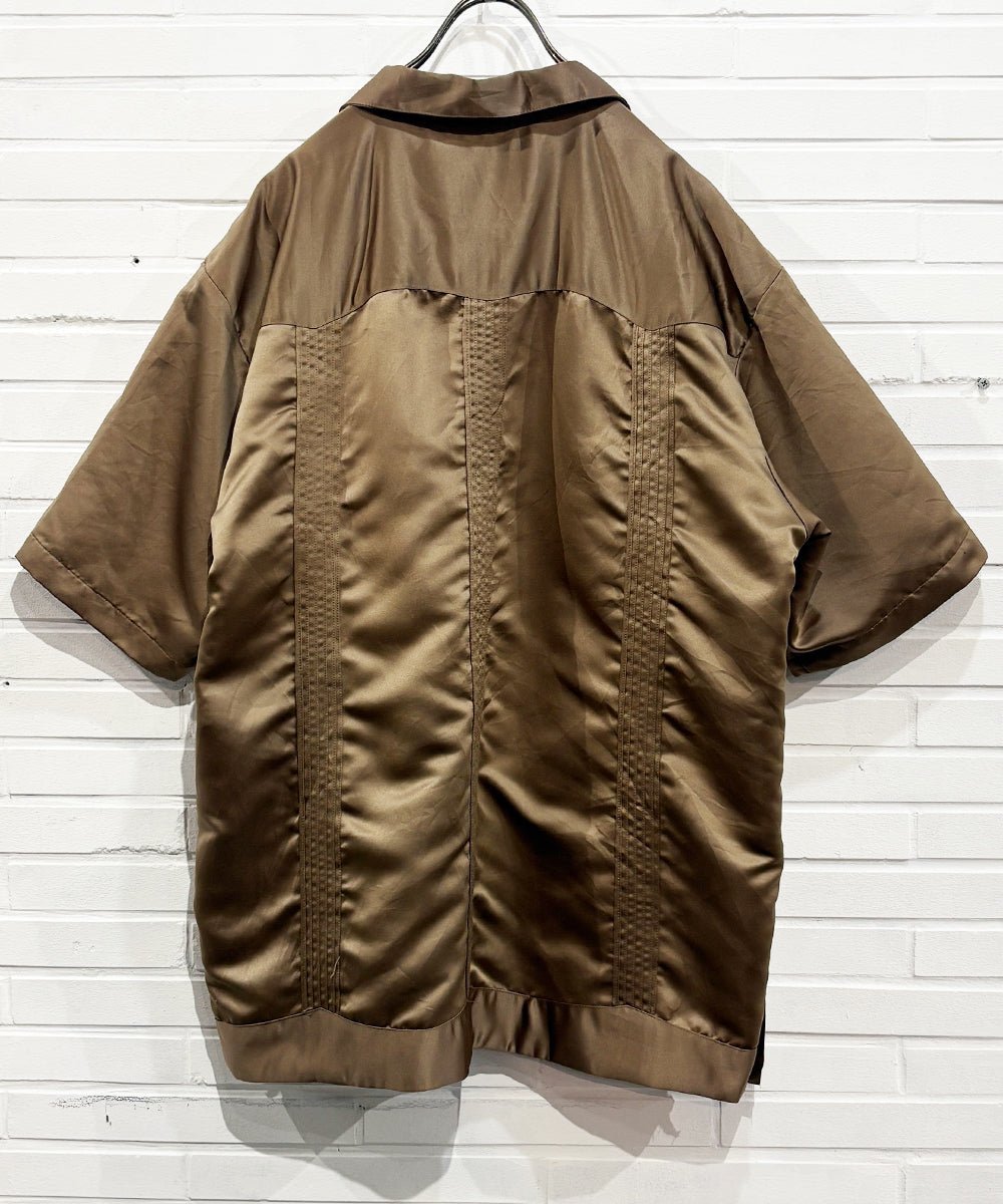 VINTAGE - EMBROIDERED SATIN CUBAN SHIRT - DB&BAR