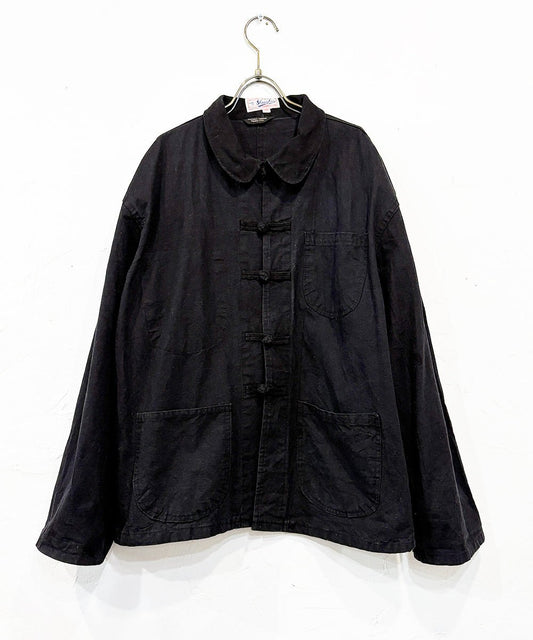 VINTAGE - FRENCH BLACK FABRIC CHINA JACKET AND PANTS - DB&BAR