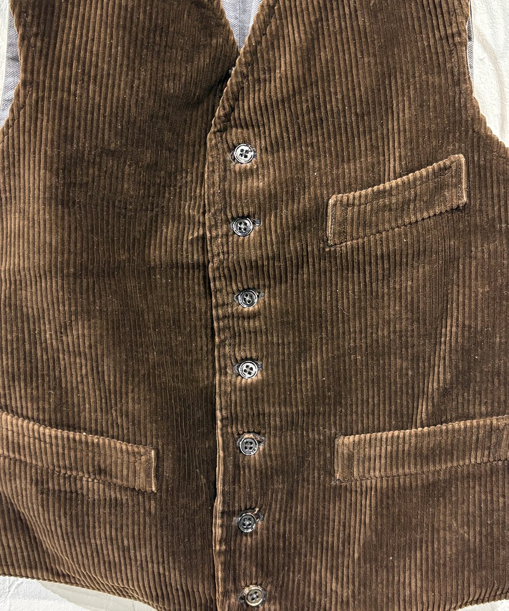 VINTAGE - FRENCH CORDUROY VEST - DB&BAR