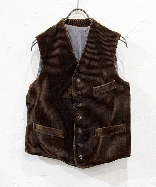 VINTAGE - FRENCH CORDUROY VEST - DB&BAR