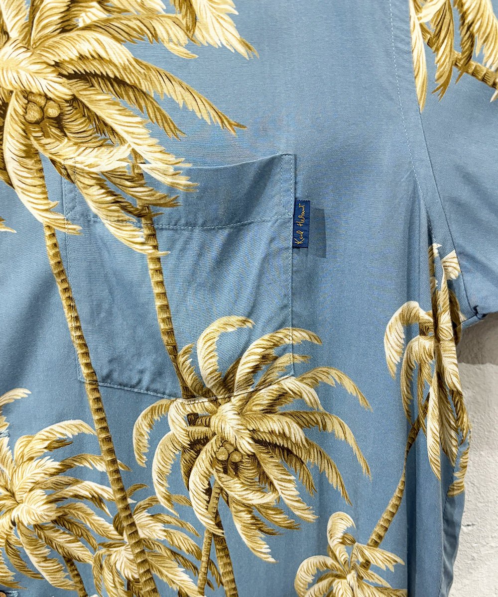 VINTAGE - KARL HELMUT RAYON SHORT SLEEVE SHIRTS PALM TREE 商品画像 - DB&BAR