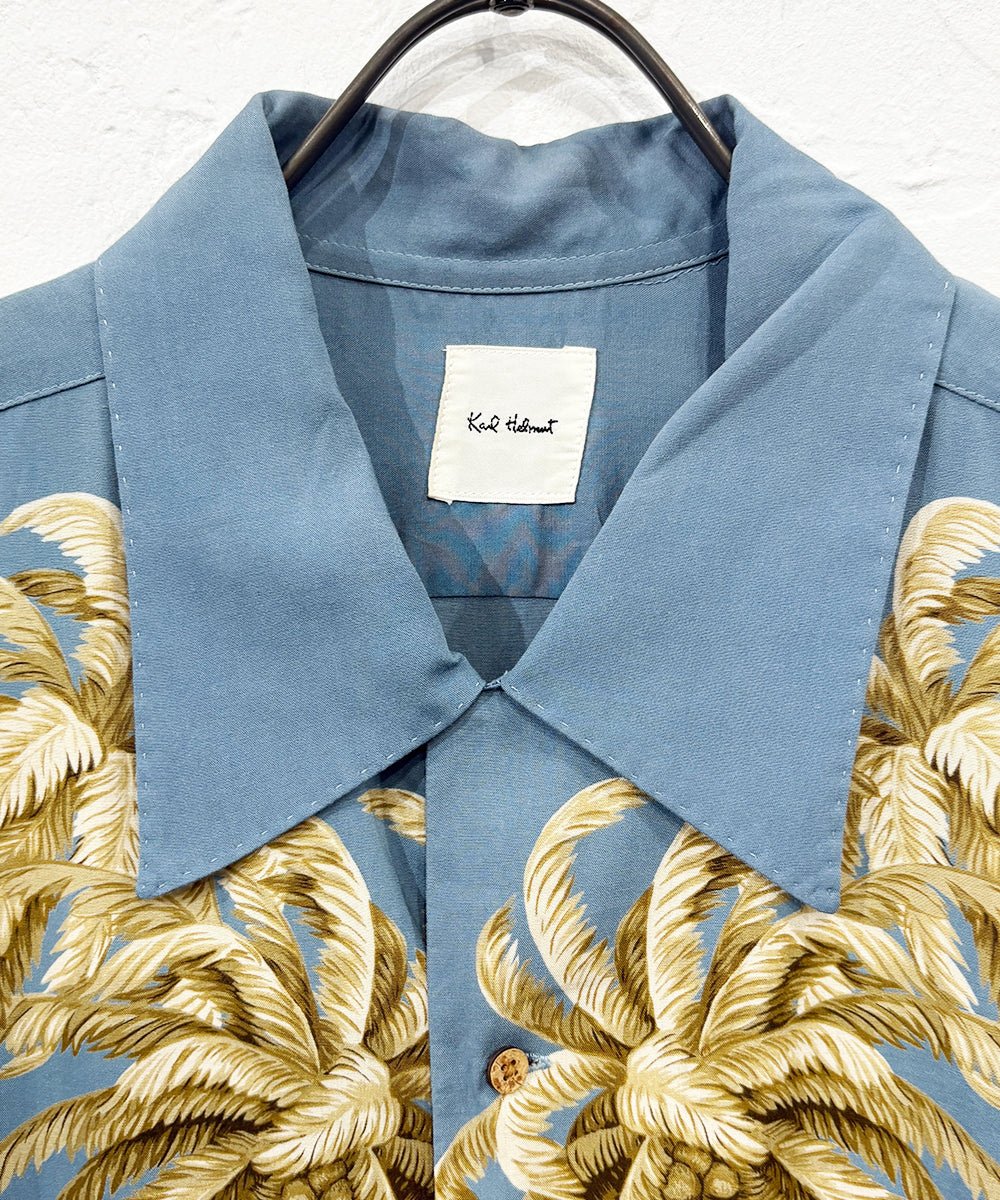 VINTAGE - KARL HELMUT RAYON SHORT SLEEVE SHIRTS PALM TREE 商品画像 - DB&BAR