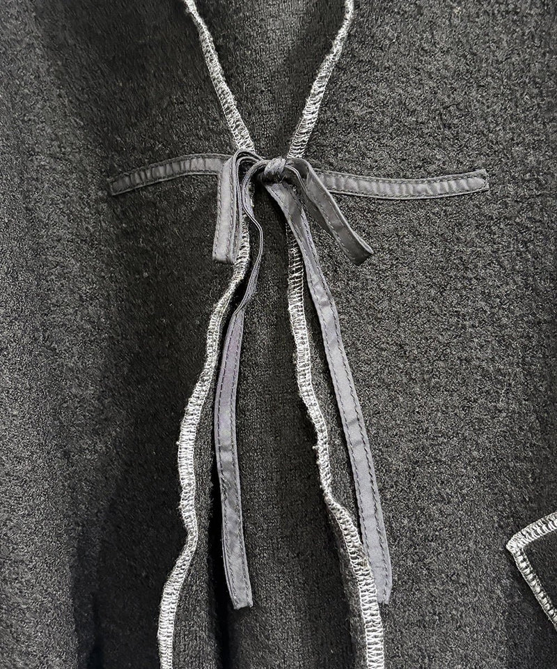 VINTAGE - OVERSTITCH KNIT CARDIGAN - DB&BAR