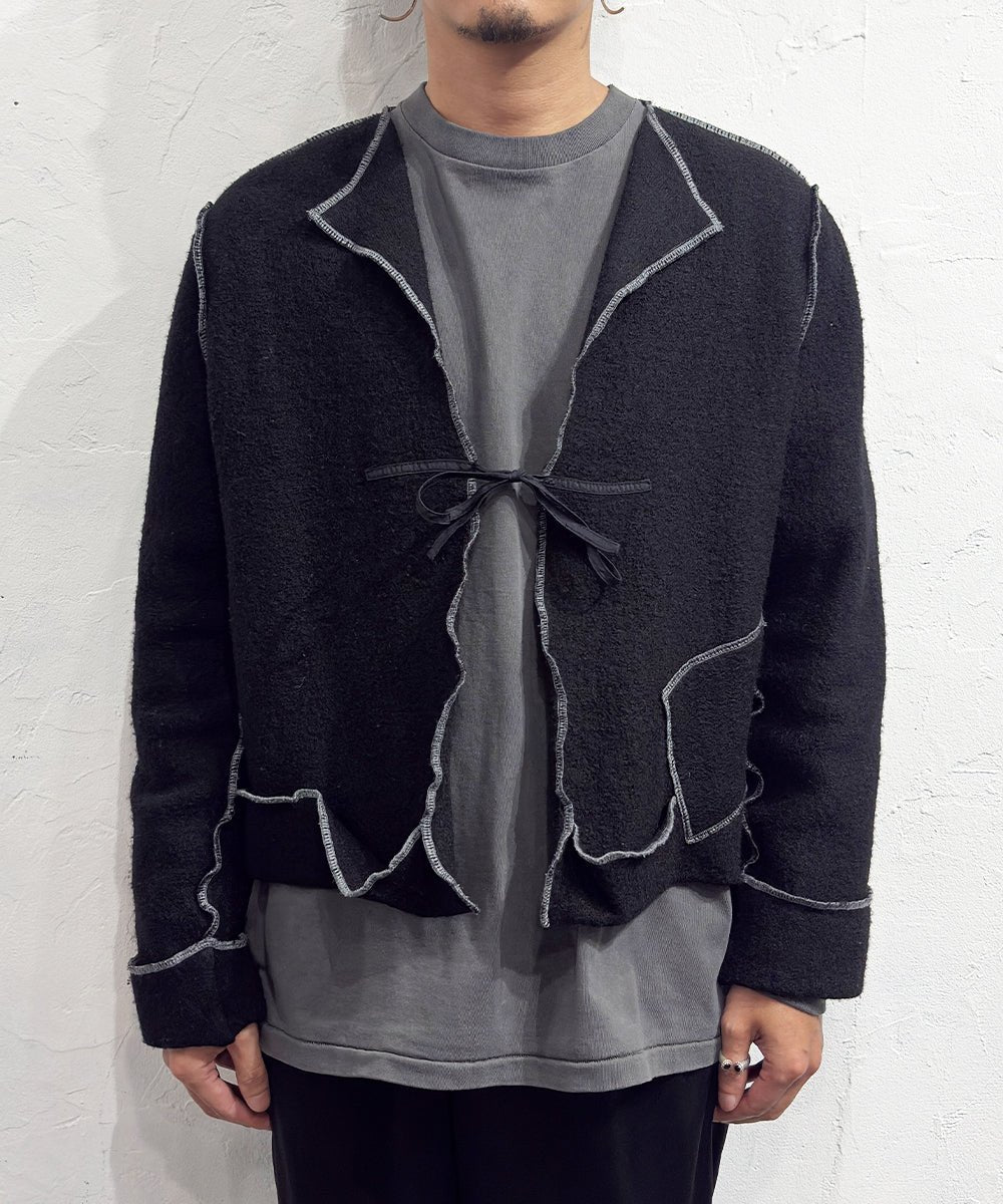 VINTAGE - OVERSTITCH KNIT CARDIGAN - DB&BAR
