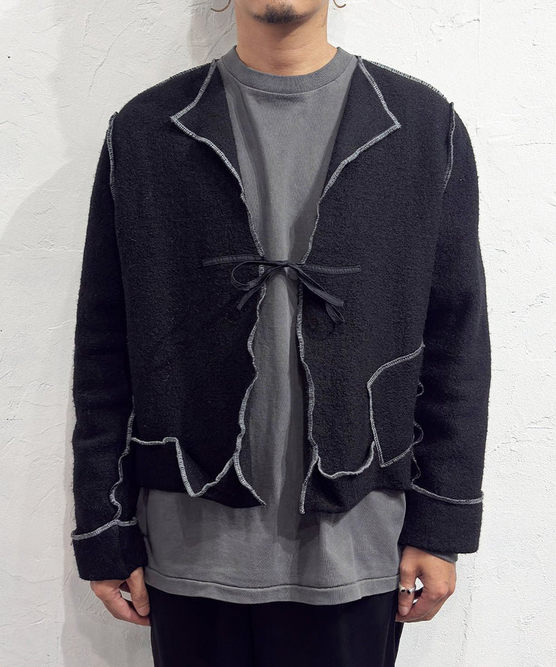 VINTAGE - OVERSTITCH KNIT CARDIGAN - DB&BAR