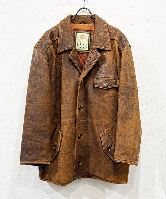 VINTAGE - STONE WASH LEATHER JACKET - DB&BAR