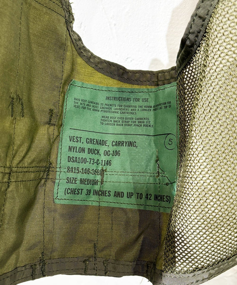 VINTAGE - U.S. MILITARY GRENADE CARRIER VEST 商品画像 - DB&BAR